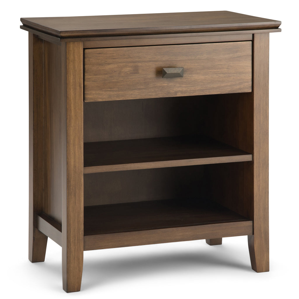 Artisan 24 Inch Wide Solid Wood Bedside Table in Rustic