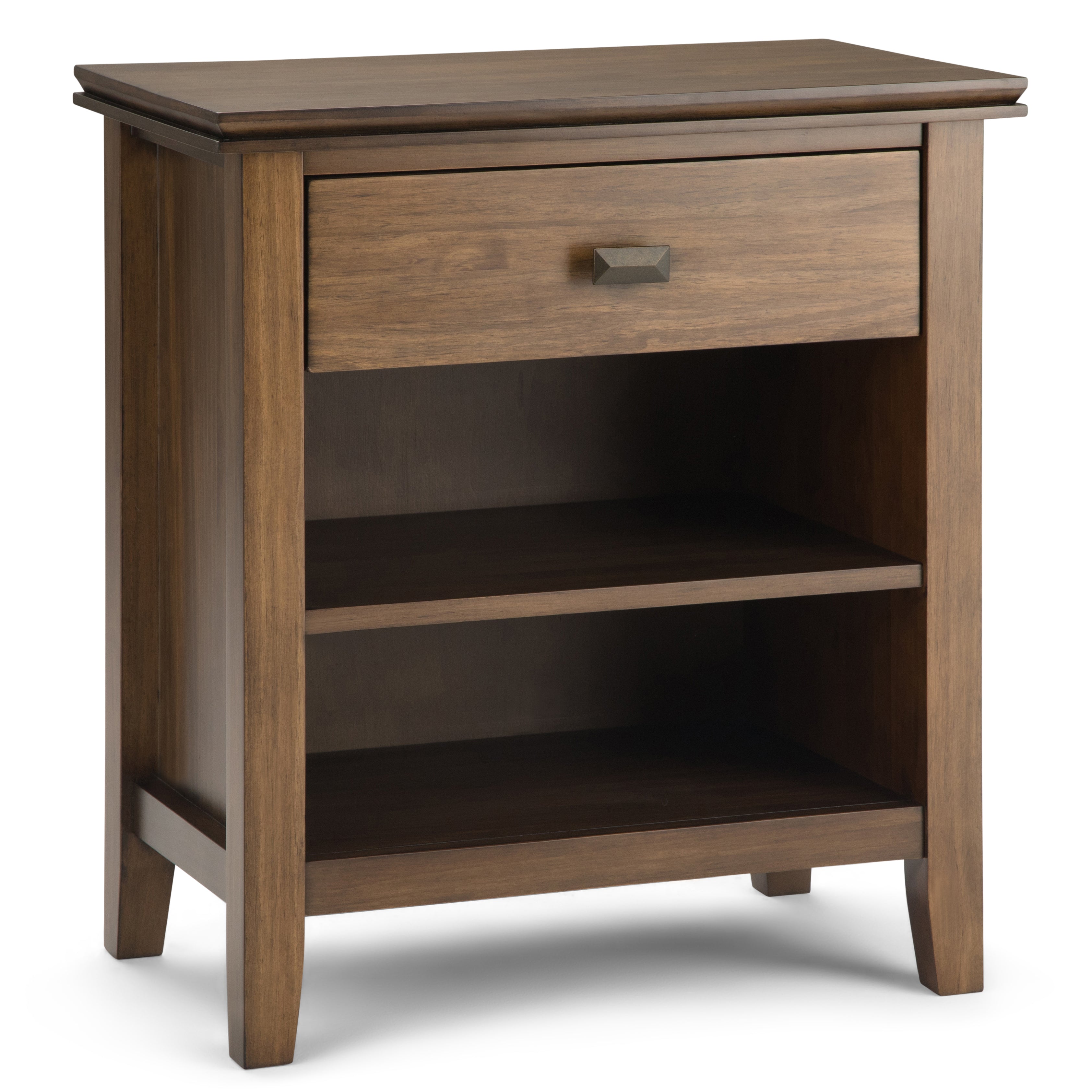 Artisan 24 Inch Wide Solid Wood Bedside Table in Rustic