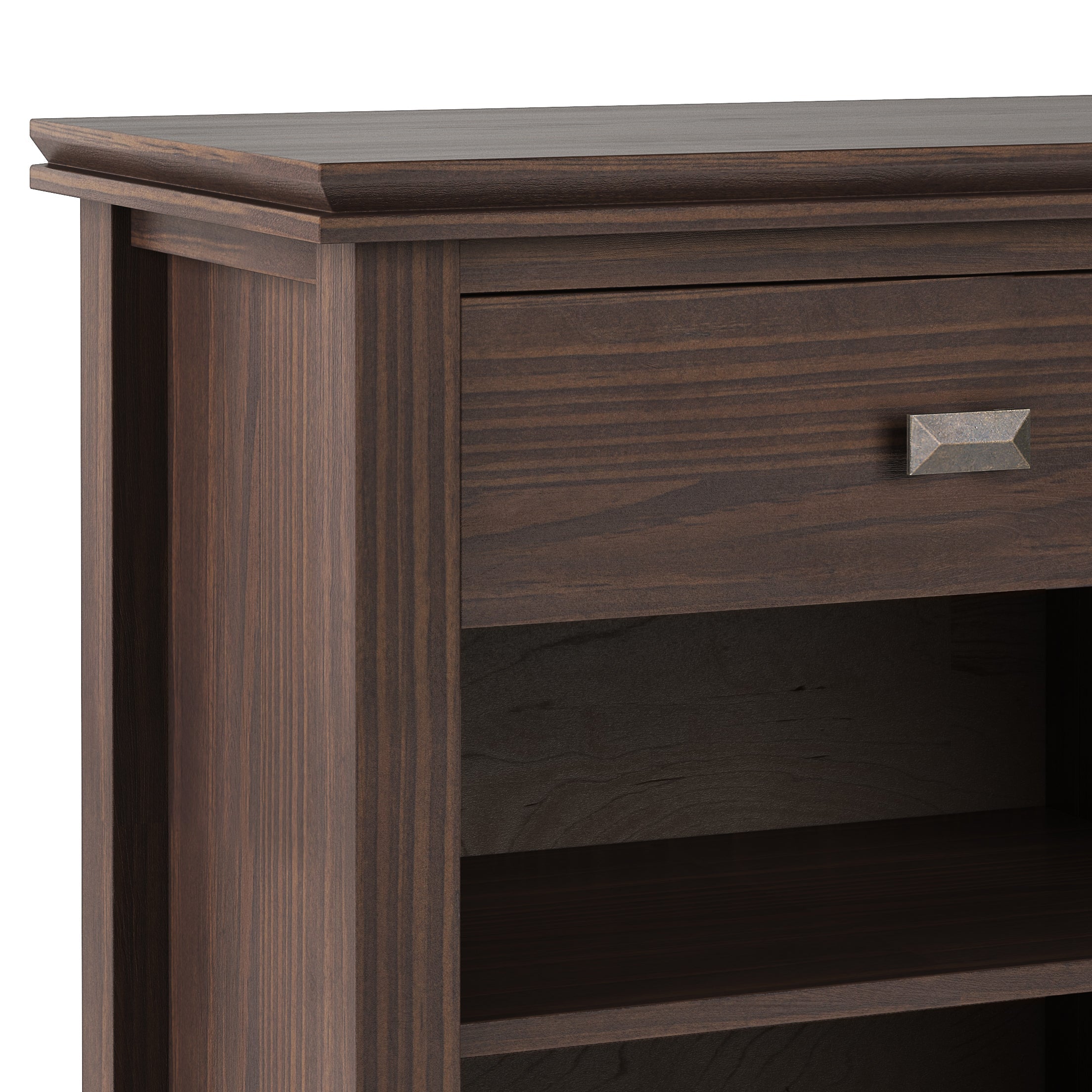 Artisan 24 Inch Wide Solid Wood Bedside Table in Warm