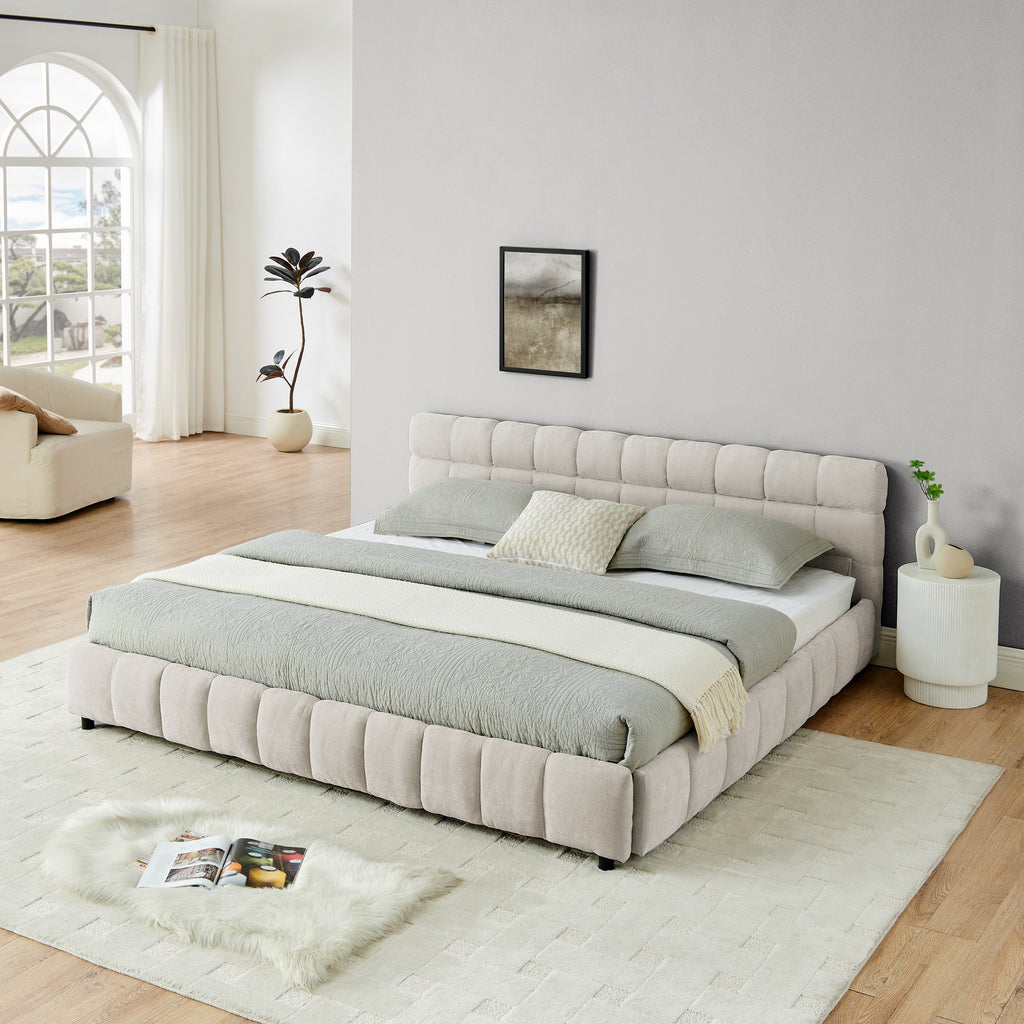 King Size Upholstered Bed with Storage