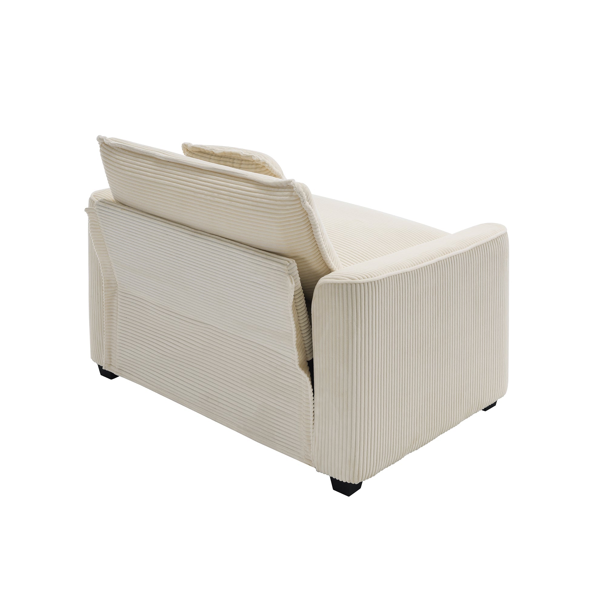 Mid-Century Modern Set of 2 Sofas with One 3-Seater Sofa and One Single Accent Chair