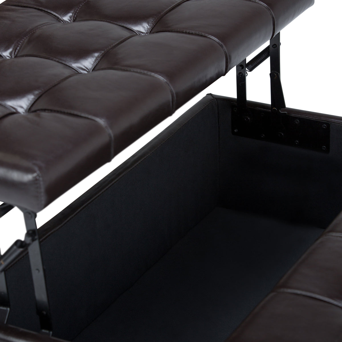 Harrison 36 Inch Wide Coffee Table Storage Ottoman in Tanners