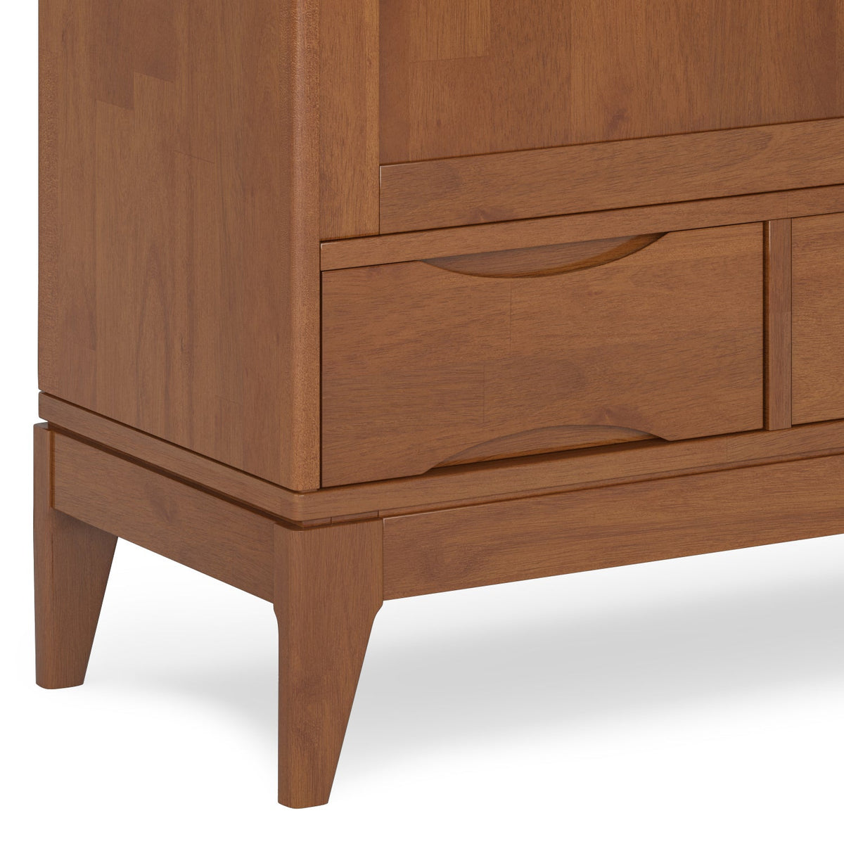 Harper 48 Inch Wide Solid Hardwood Mid-Century Modern Medium Storage Cabinet in Teak