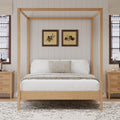 Solid Wood King Size Canopy Bed Frame