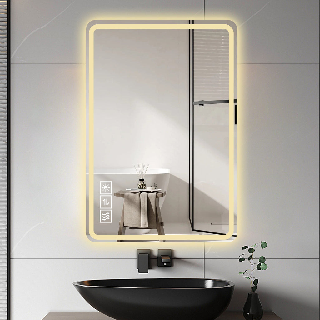 24X40 Inch LED Bathroom Mirror with Front Lights