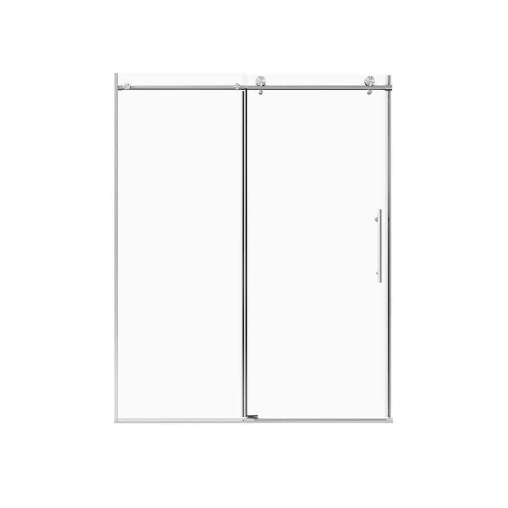 Stainless Steel Round Tube Frameless Shower Door