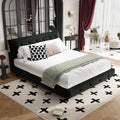 Queen Size Bed Frame with Tufted Headboard