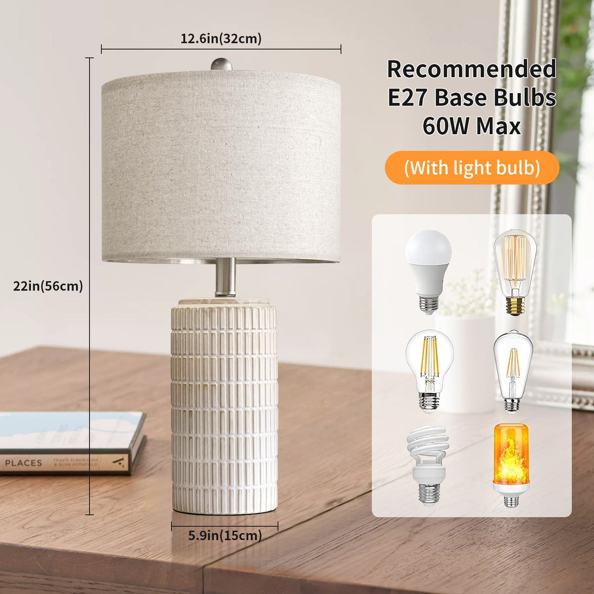 American-style Table Lamp Cross-border Vintage Study Room