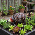 Metal Hedgehog Garden Statue