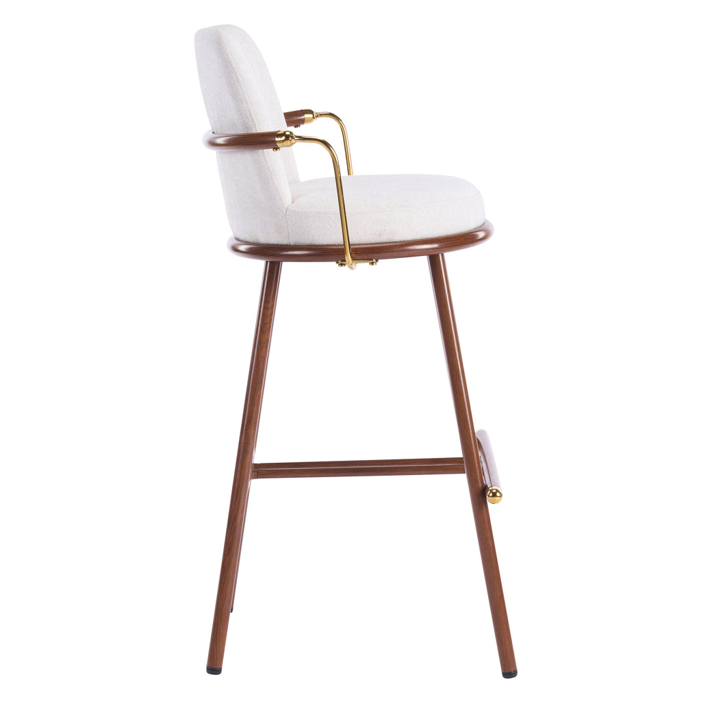 Chaya Indoor Upholstered Bar Stool with Metal Frame