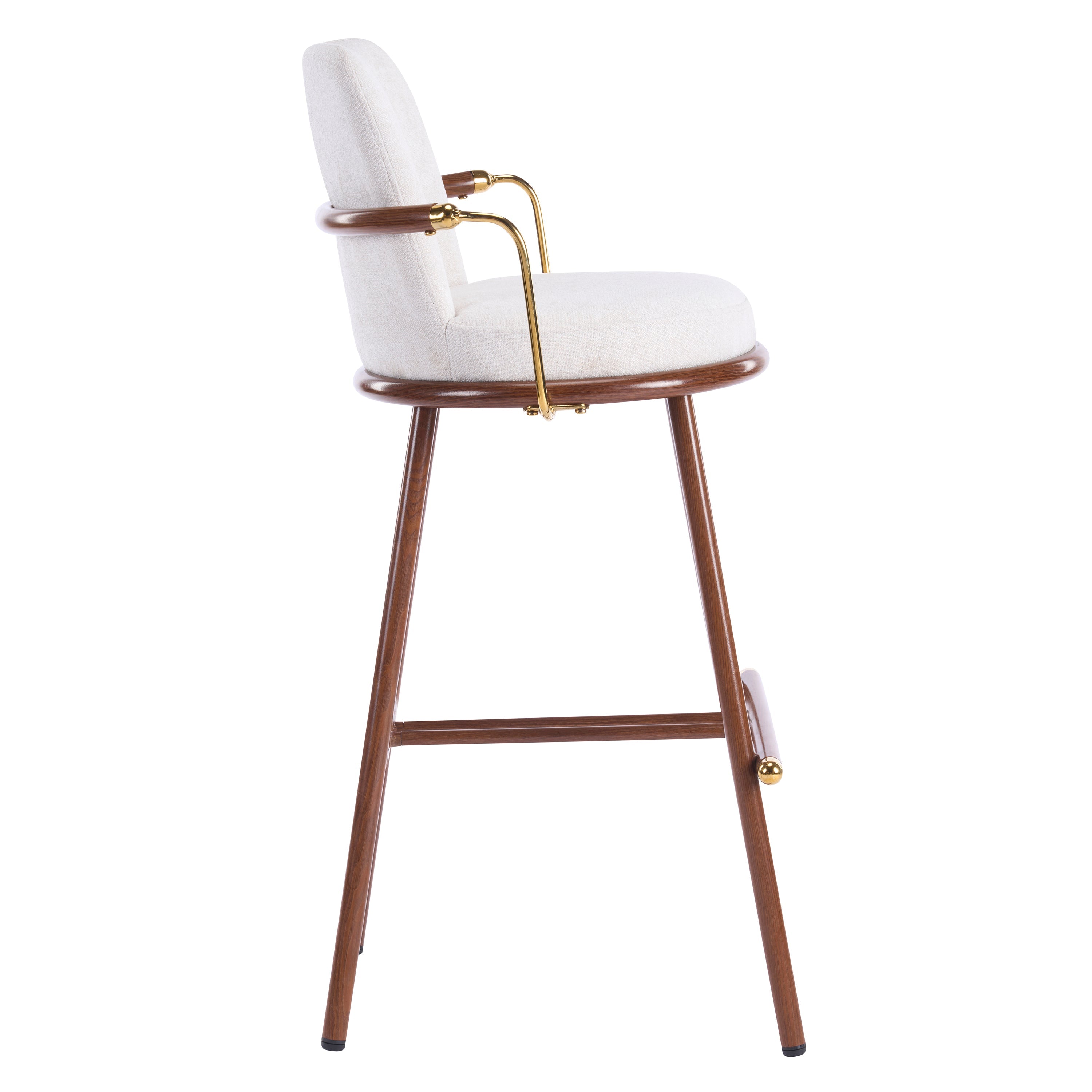 Chaya Indoor Upholstered Bar Stool with Metal Frame