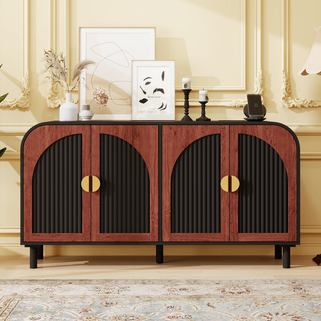 Vintage Arched Sideboard Cabinet
