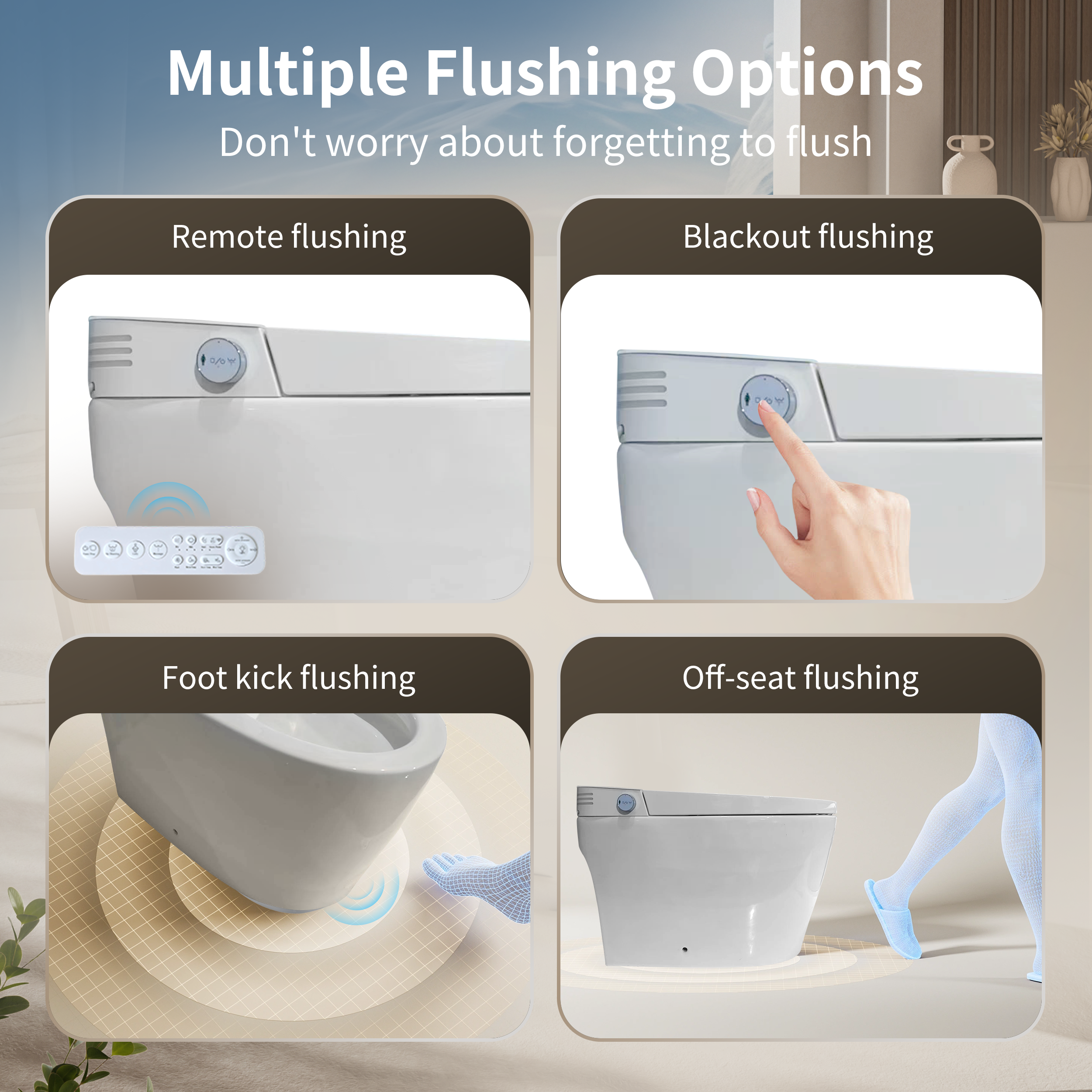 Tankless Smart Toilet With Built-In Bidet