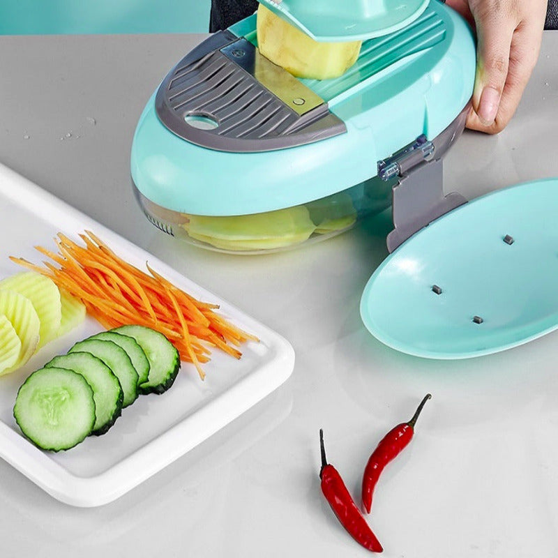 Vegetable Shredder & Spiralizer – Stainless Steel Blades, Blue or Pink