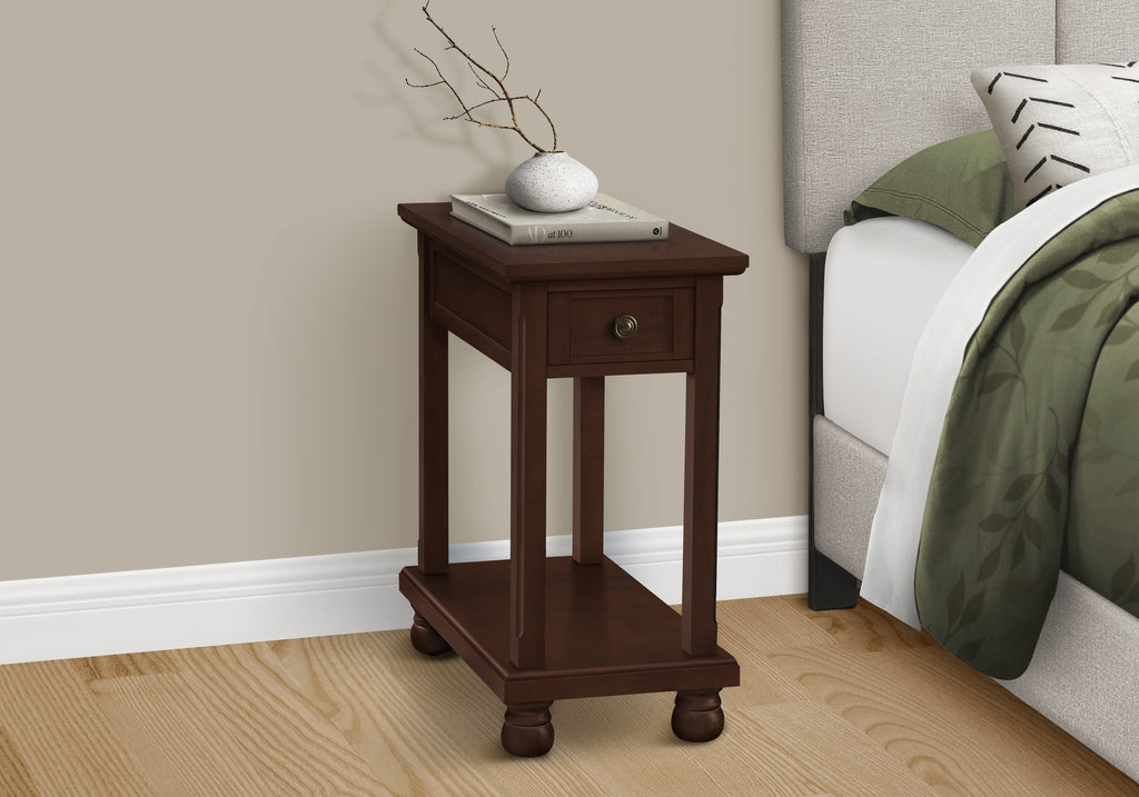 Narrow Accent Table with Storage Drawer