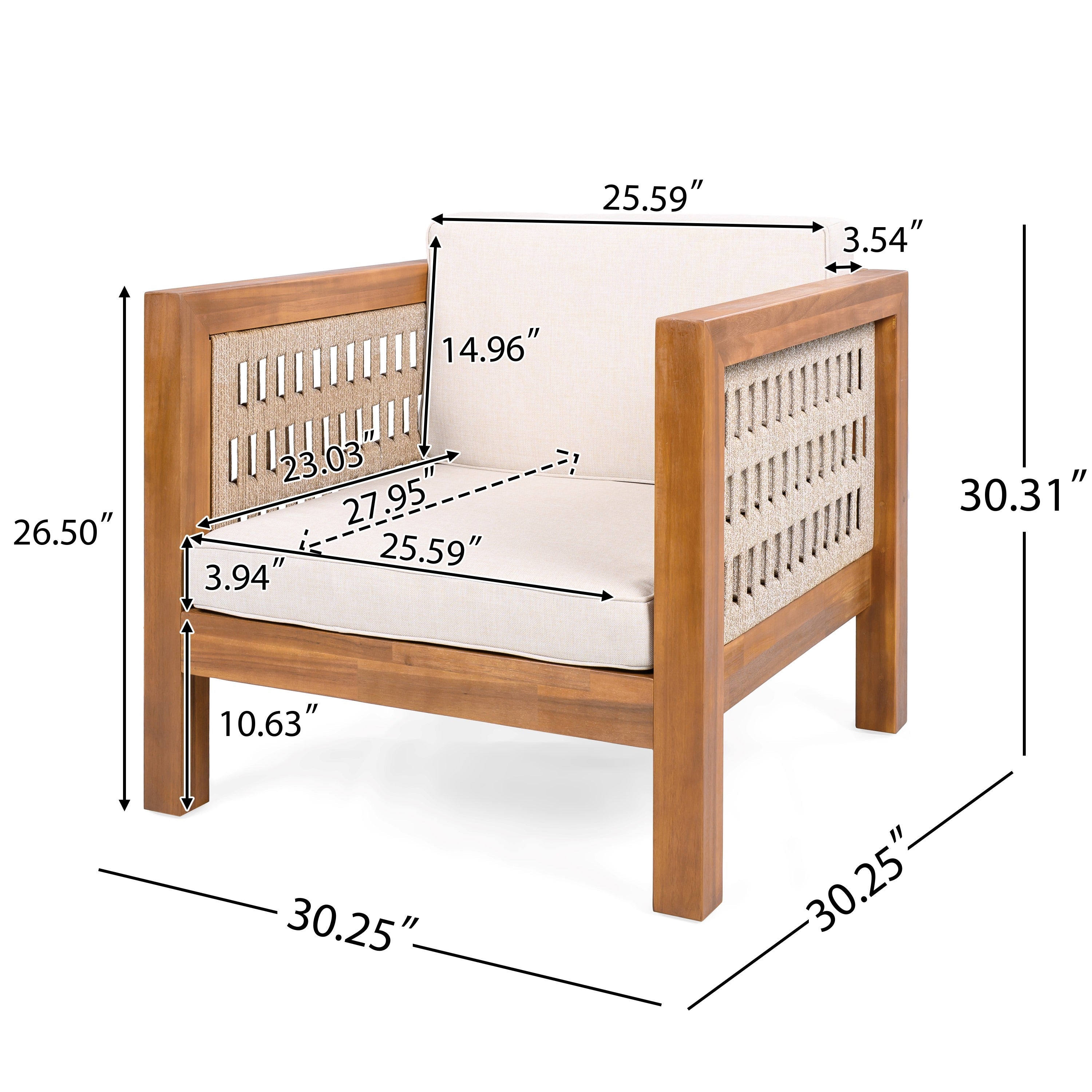 Outdoor Club Chair Set of 2
