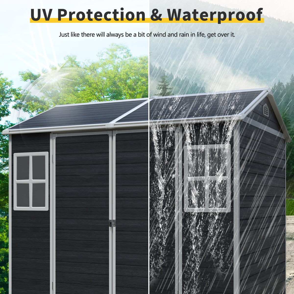 8 x 6ft Resin Outdoor Storage Shed