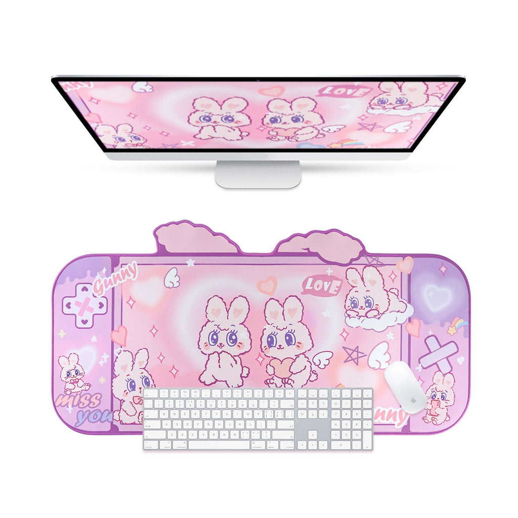 Original Fluffy Rabbit Oversized Mouse Pad Special-shaped Large Table Mat