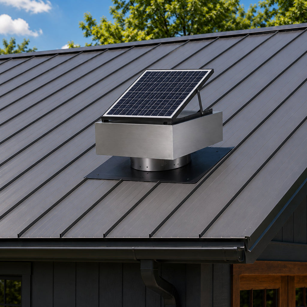 12" Stainless Steel Solar Roof Vent Fan