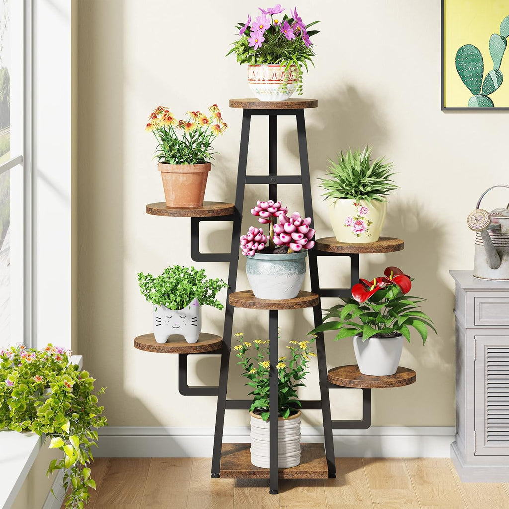 43.30" Tall 7-Tier Rustic Display Shelf