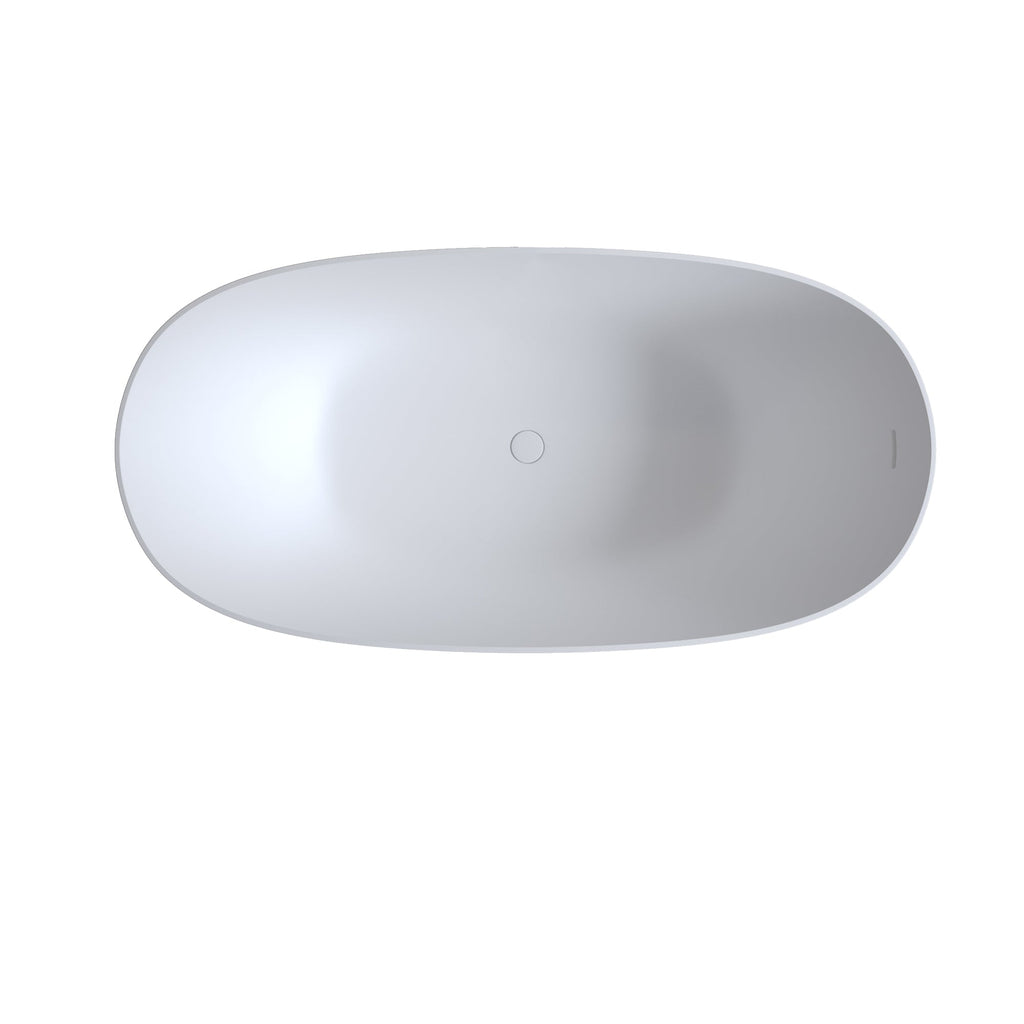 61'' Freestanding Bathtub - Resin Stone Soaking Bathtub