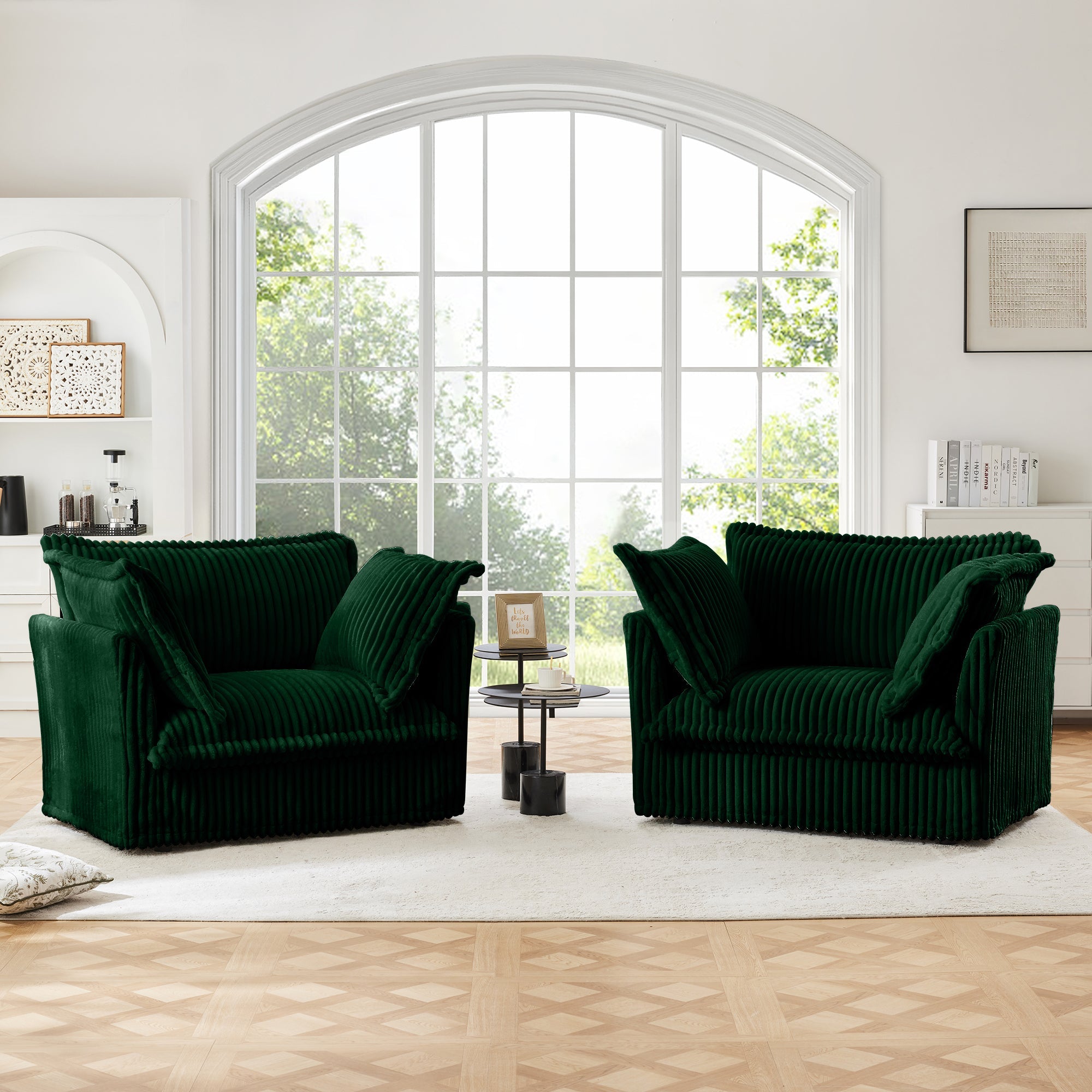 Set of 2 Slipcovered Armchairs