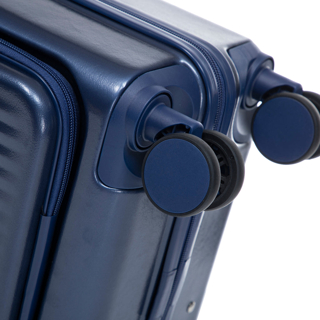 2 Piece Navy ABS Spinner Wheel Luggage Set
