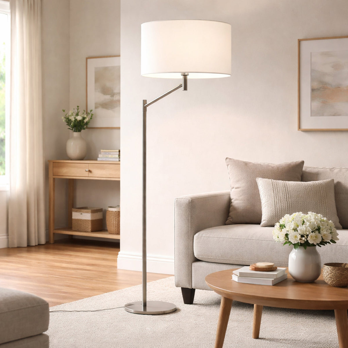 Horizon Brushed Nickel Table Lamp