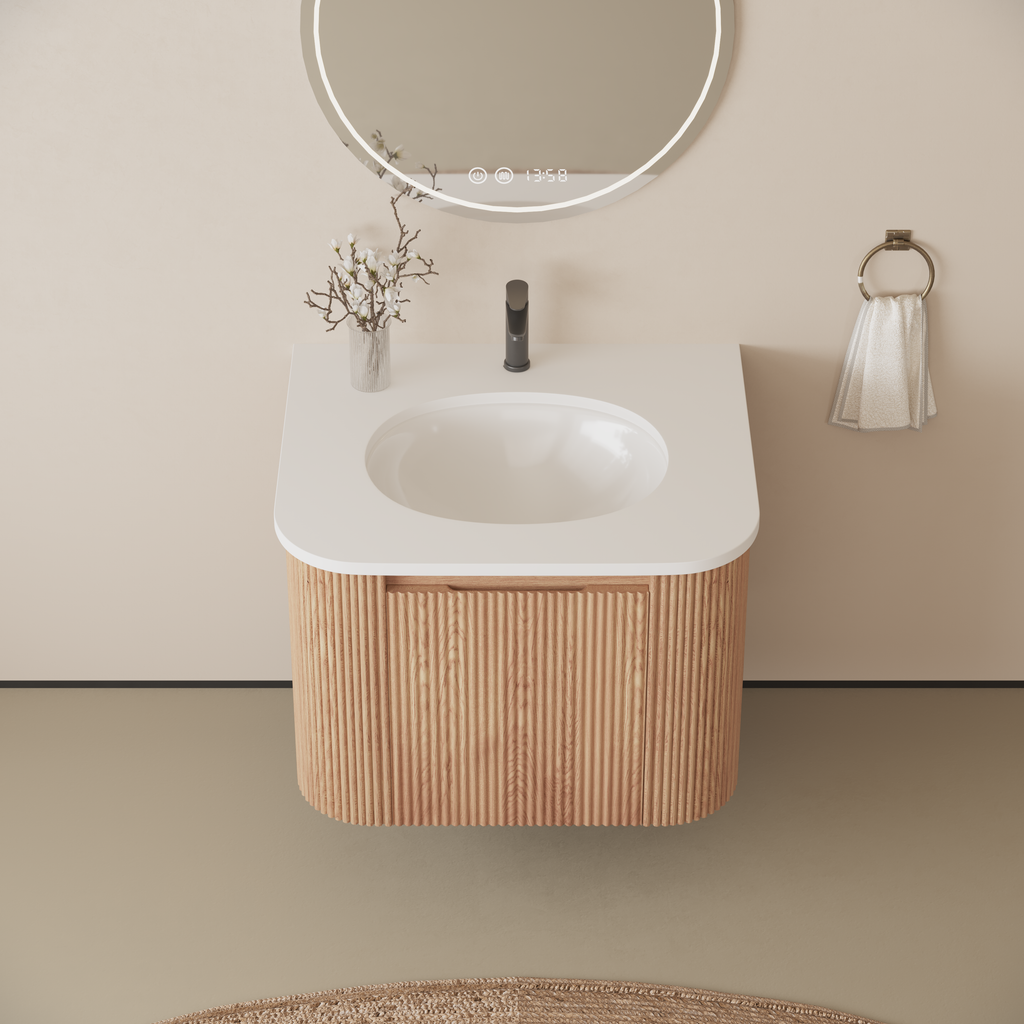 Arcora 24 Inch Wall Mounted Bathroom Vanity with Sink
