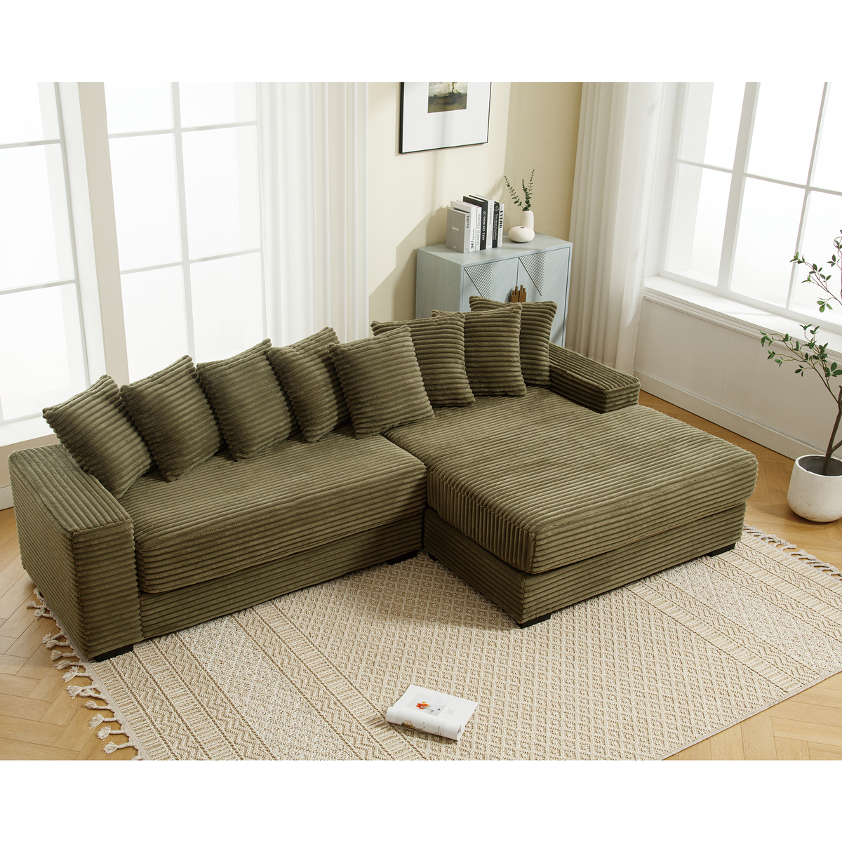 Oversized Two-Piece L Shaped Sofa
