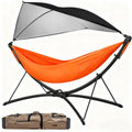 Portable Outdoor Garden Hammock with Quick-Fold Stand