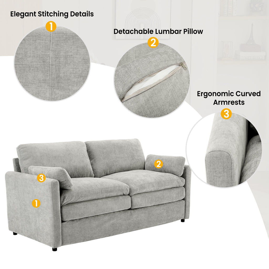 Cozy Upholstered Sofa Set - Oversized Comfortable Design