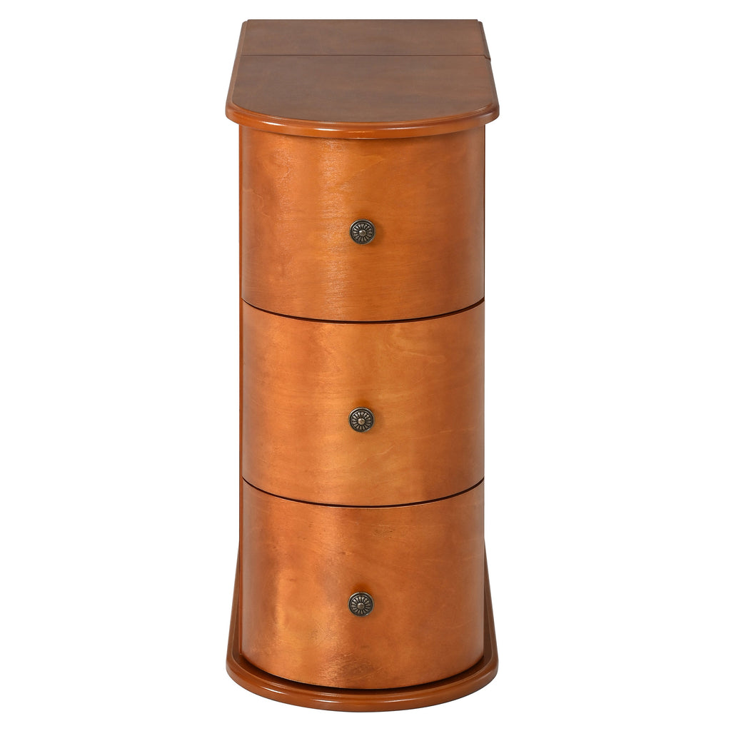 Modern End Table with Hidden Cup Holder Drawer & Charging Station