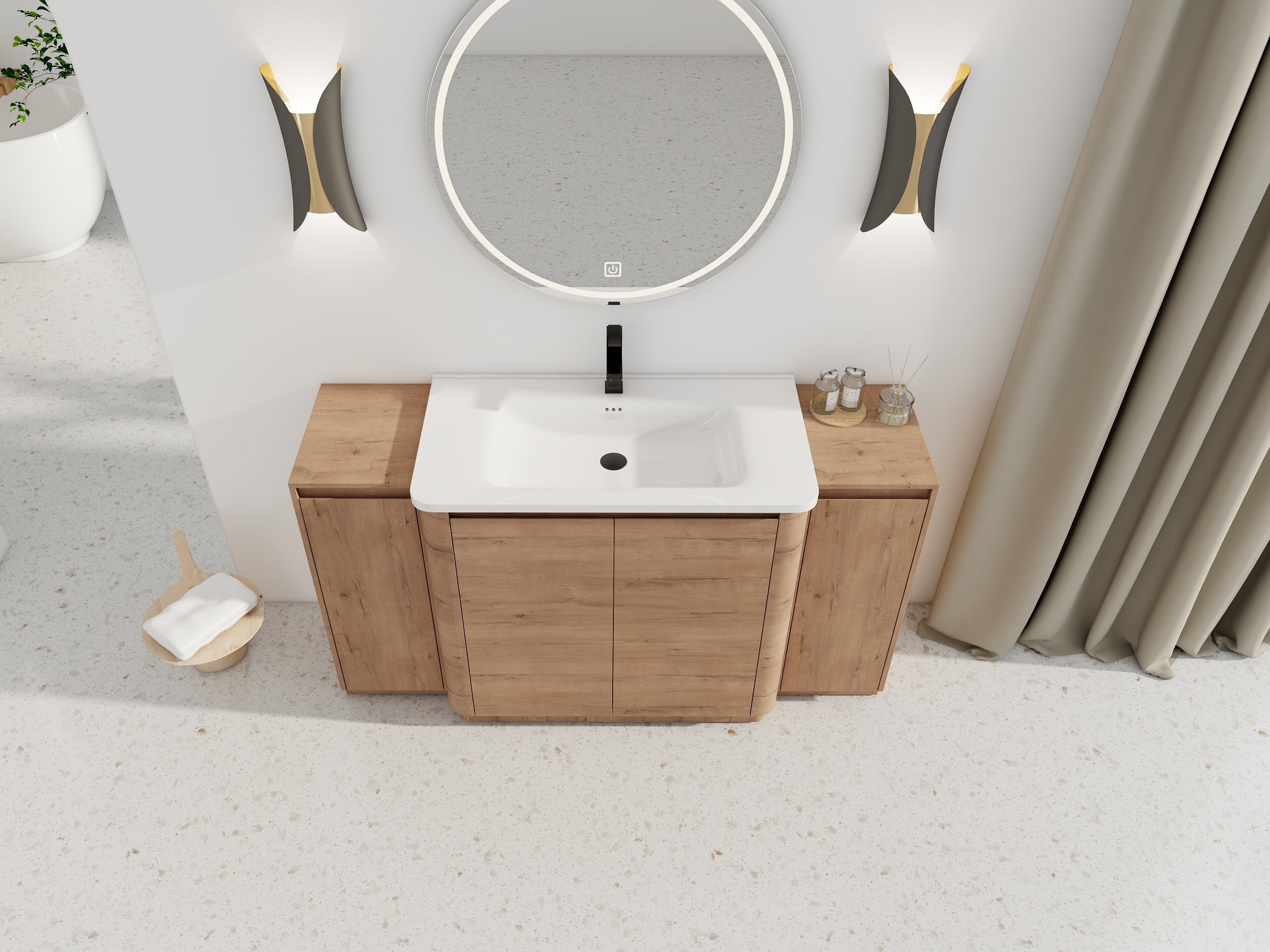 60'' Freestanding Bathroom Vanity With Storage