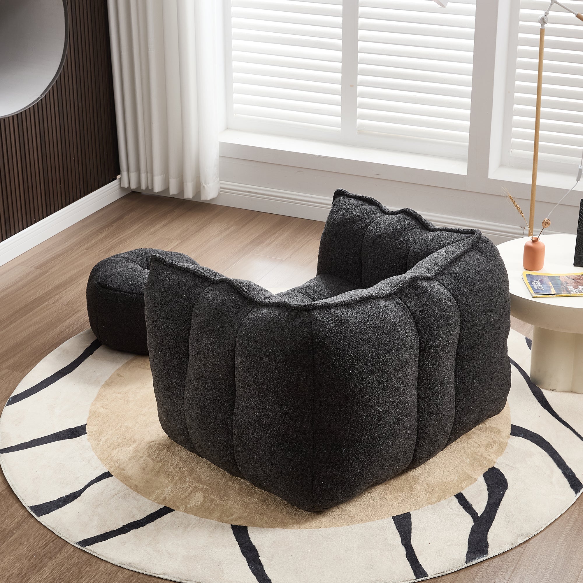 Soft Bean Bag Chair with High Resilient Foam