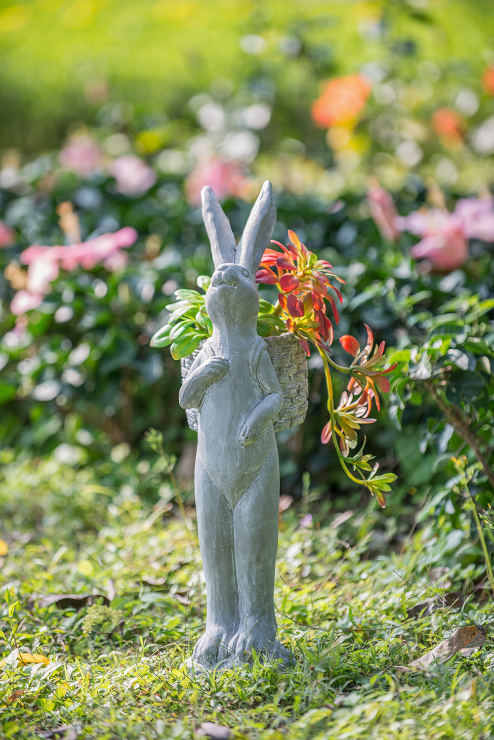 Tall Decorative Rabbit Planter