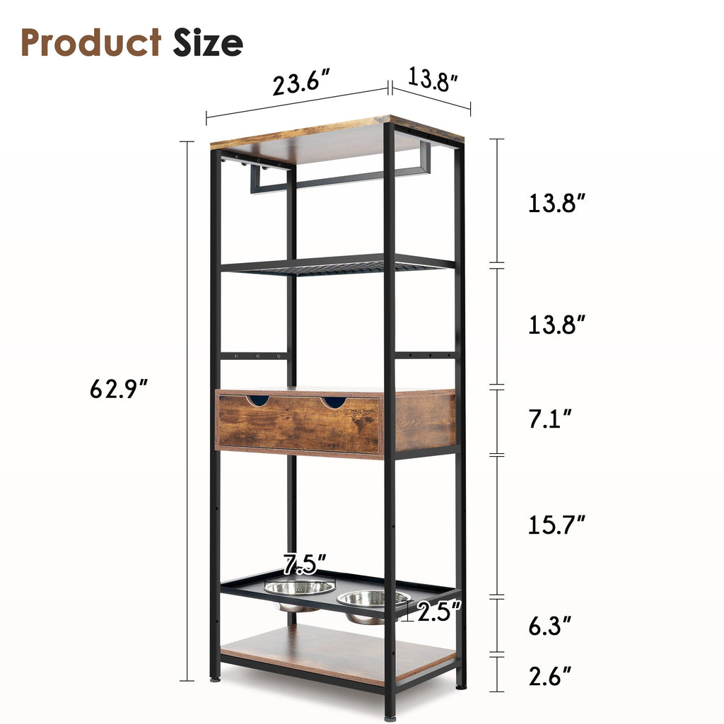 Height Adjustable Dog Feeding Station