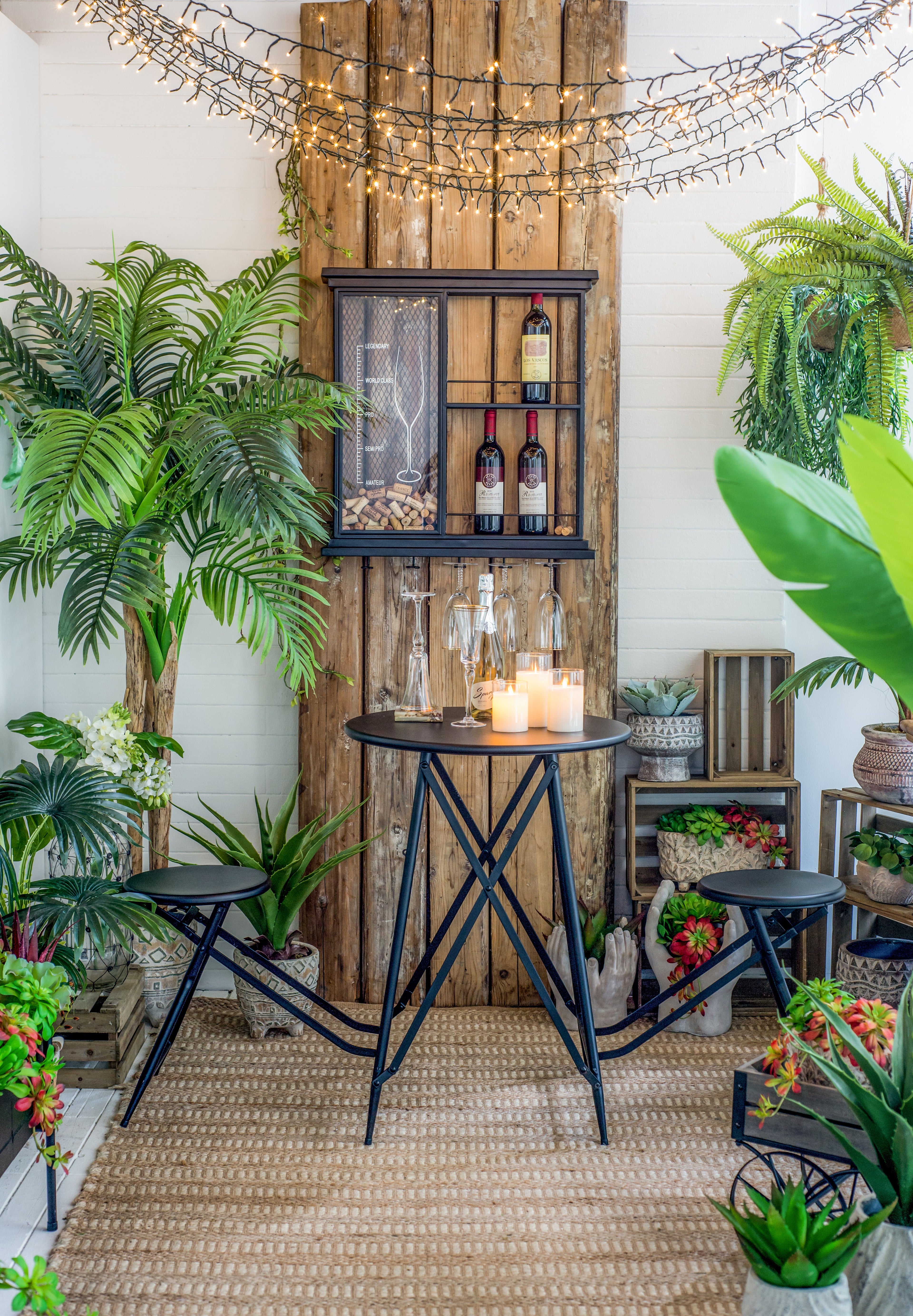 Stylish Black Wine Shelf