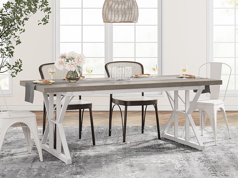71" Farmhouse Dining Table for 6