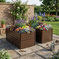 2-Pack 74.6"x35.4"x25" Raised Garden Bed Kit