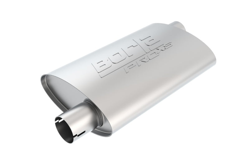 Borla Universal Pro-XS Oval 2.25in Inlet / Outlet Offset Notched Muffler 400489