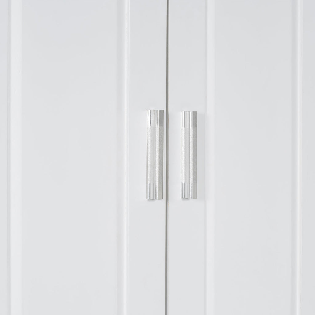 Tall Bathroom Cabinet with Laundry Basket