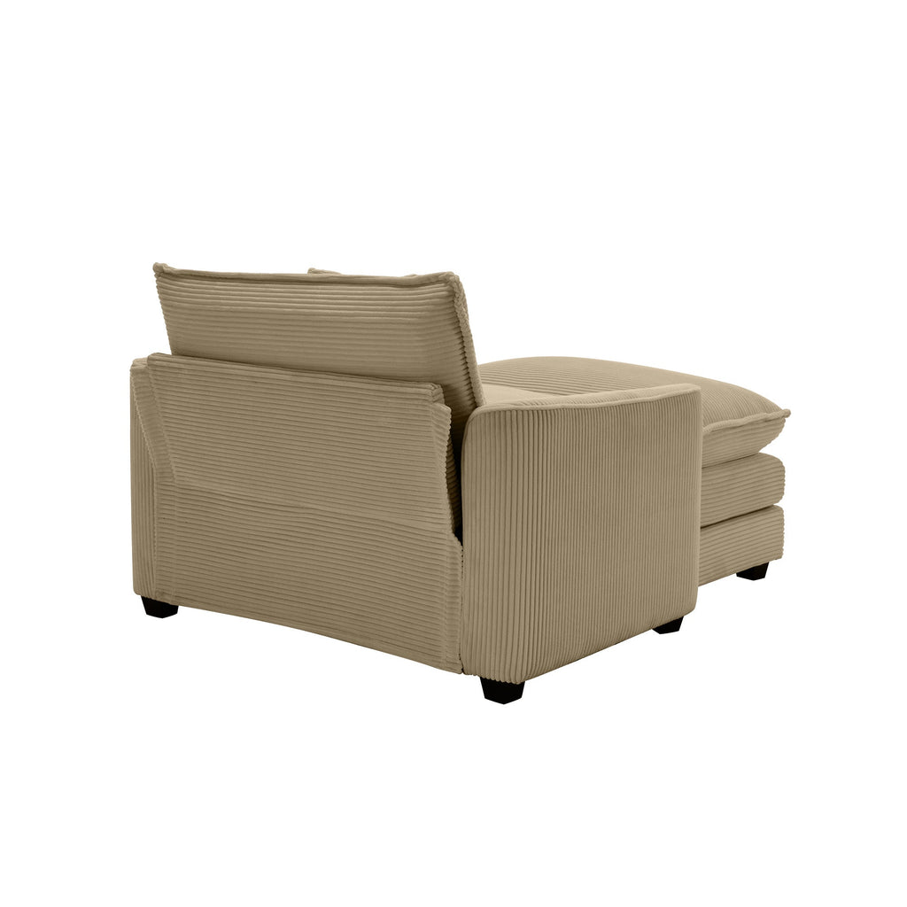 Comfortable Single Chair Deep Seat Sofa With Footstool