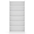 78" 7-Tier Modern White Library Bookshelf