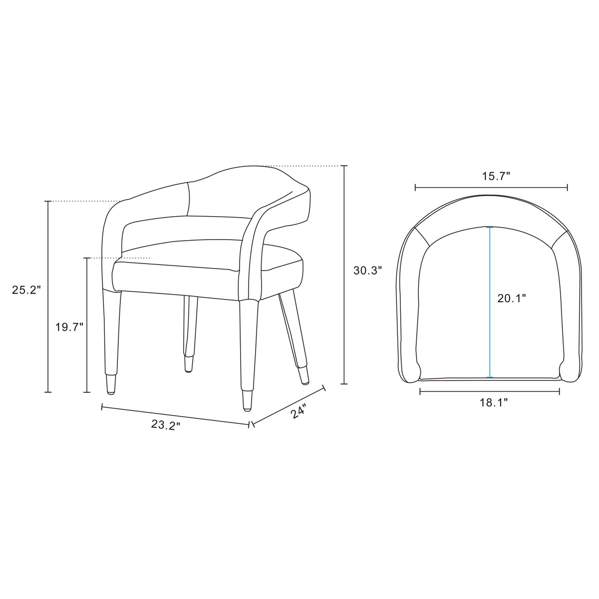 Aspen Upholstered Tweed Armchair