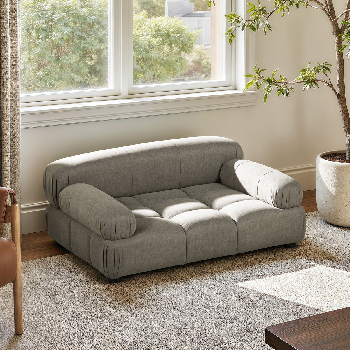 Marcel Upholstered Modern Pet Bed, Small to Medium Dog or Cat Uptown