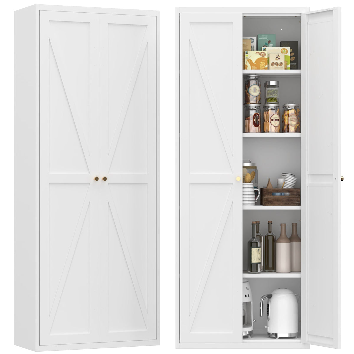 Metal Adjustable 2 Doors Storage Cabinet