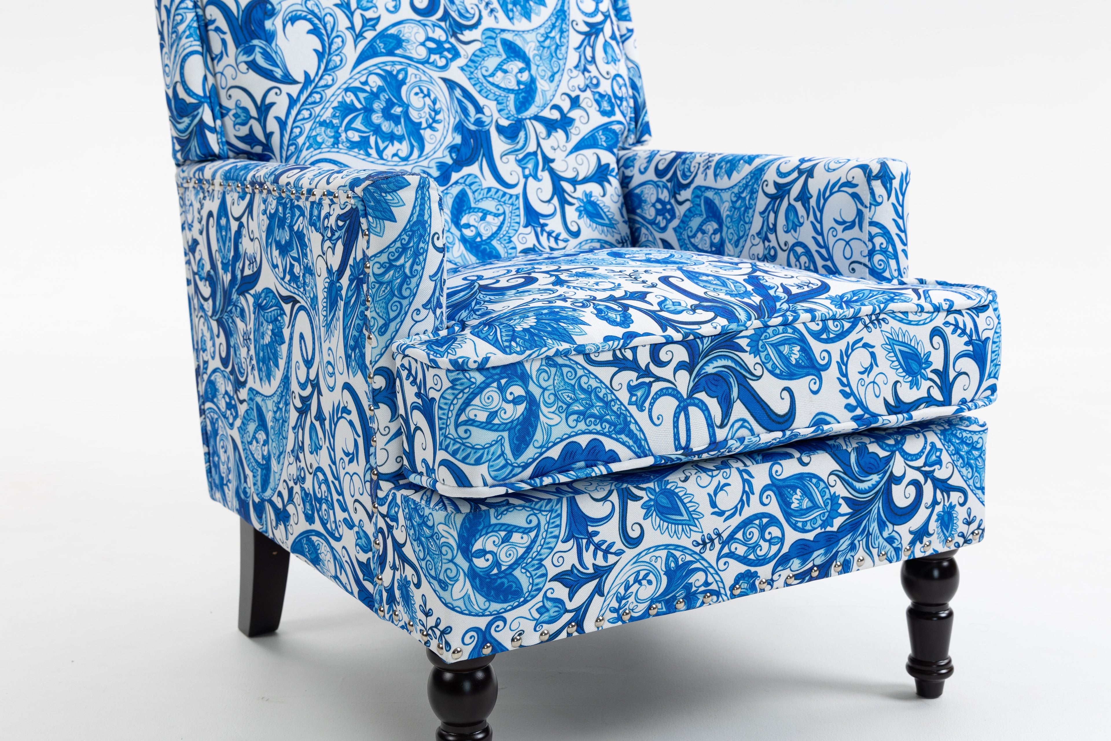 Upholstered Accent Chair, Vintage Armchair with Elegance