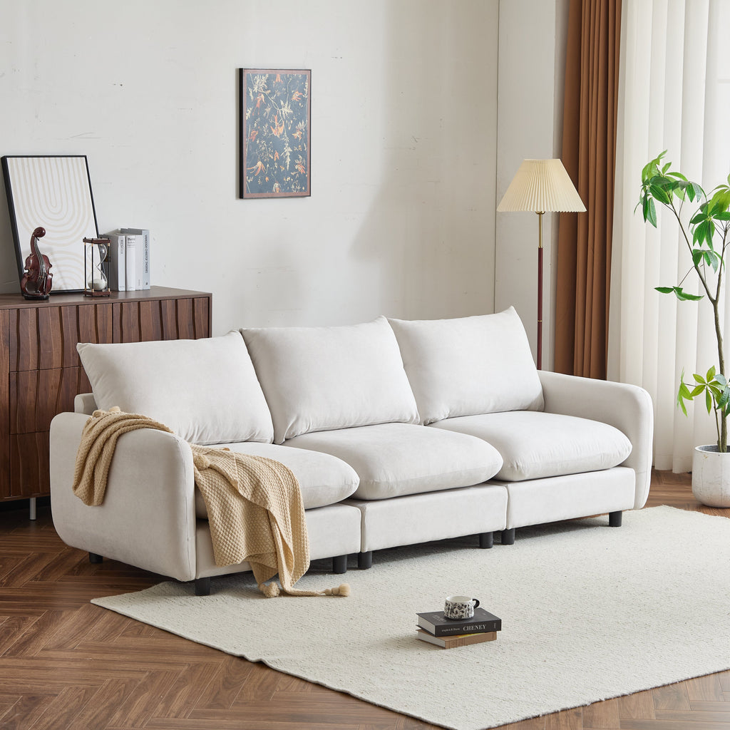 99 in. 3-Piece Modular Free Combination Sectional Sofa Couch