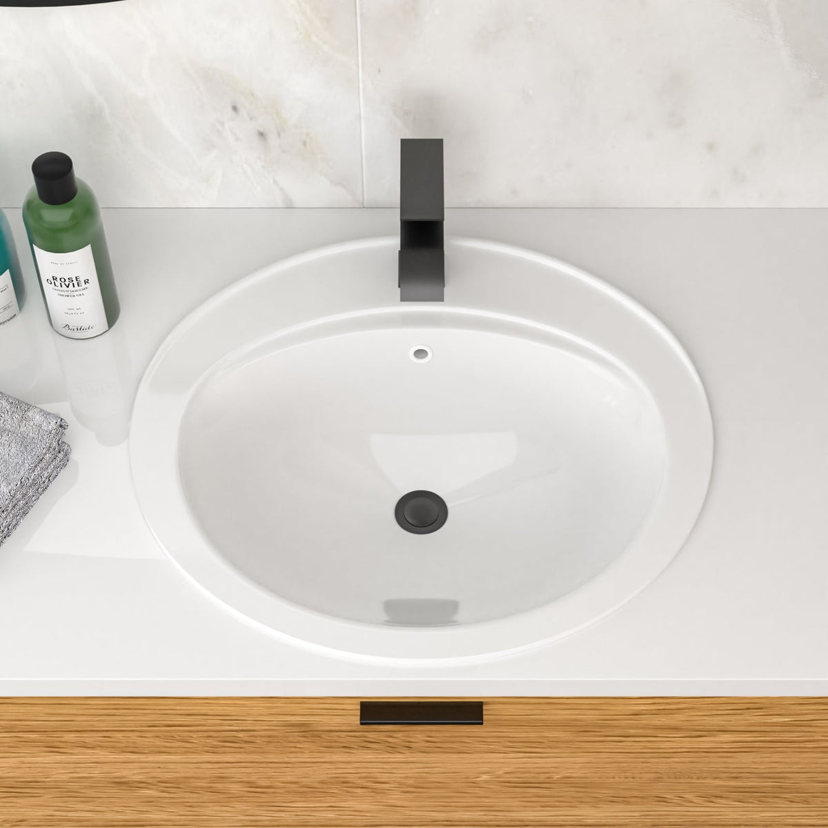 21.8 Inch Drop In Bathroom Sink